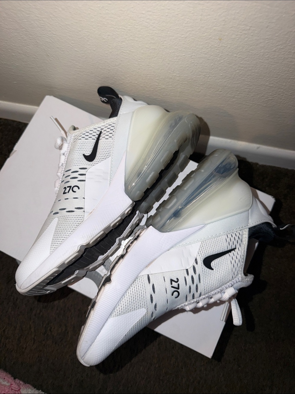 Nike White and Black Air Max 270 Sneaker - Picture 3 of 3